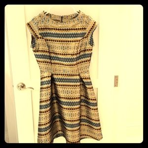 Never worn 50s retro style gold brown dress, 12